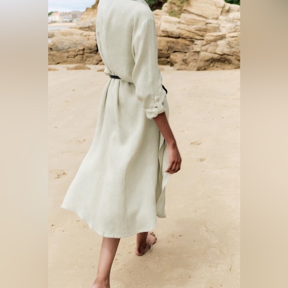 NWOT ZARA TUNIC LINEN DRESS SIZE S OVERSIZED - Picture 5 of 17